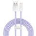 Обложка книги «Baseus Динамический кабель USB - Lightning, 2.4A, 2м (фиолетовый)»