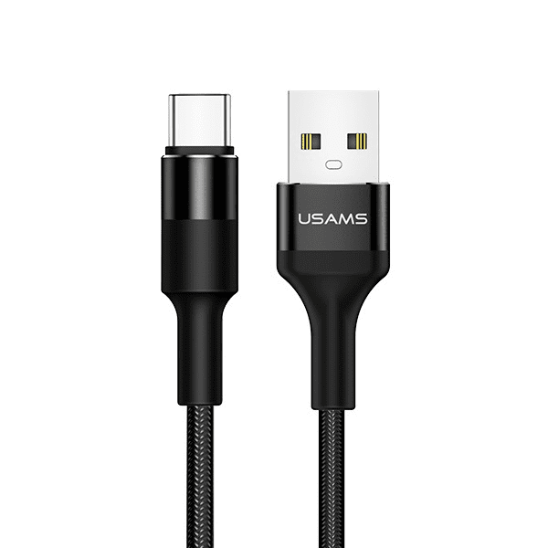Обложка книги «USAMS Kabel pleciony U5 2A USB-C czarny |black 1,2m SJ221TC01 (US-SJ221)»