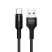 Обложка книги «USAMS Kabel pleciony U5 2A USB-C czarny |black 1,2m SJ221TC01 (US-SJ221)»