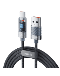 Зарядный кабель Toocki A-C, 1 м, 66 Вт (серый)