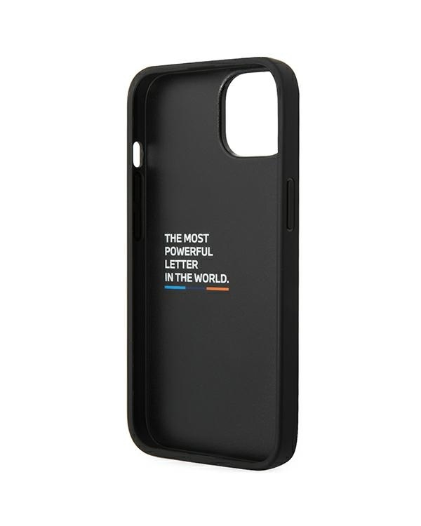 Etui BMW BMHCP14M22NBCK iPhone 14 Plus | 15 Plus 6,7" czarny|black Leather Carbon