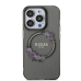 Guess PC|TPU Flowers Ring Glossy Logo MagSafe Case for iPhone 15 Pro Black