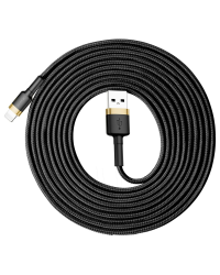 Baseus Cafule Cable Durable Nylon Braided Wire USB / Lightning QC3.0 2A 3M black-gold (CALKLF-RV1)