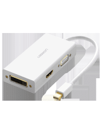 Mini DisplayPort to HDMI/VGA/DVI Adapter UGREEN MD114 (White)