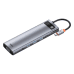 Дополнительное изображение книги «Концентратор 11in1 Baseus Metal Gleam Series, USB-C - 3x USB 3.0 + 2x HDMI + USB-C PD + Ethernet RJ45 + microSD|SD + VGA + AUX»