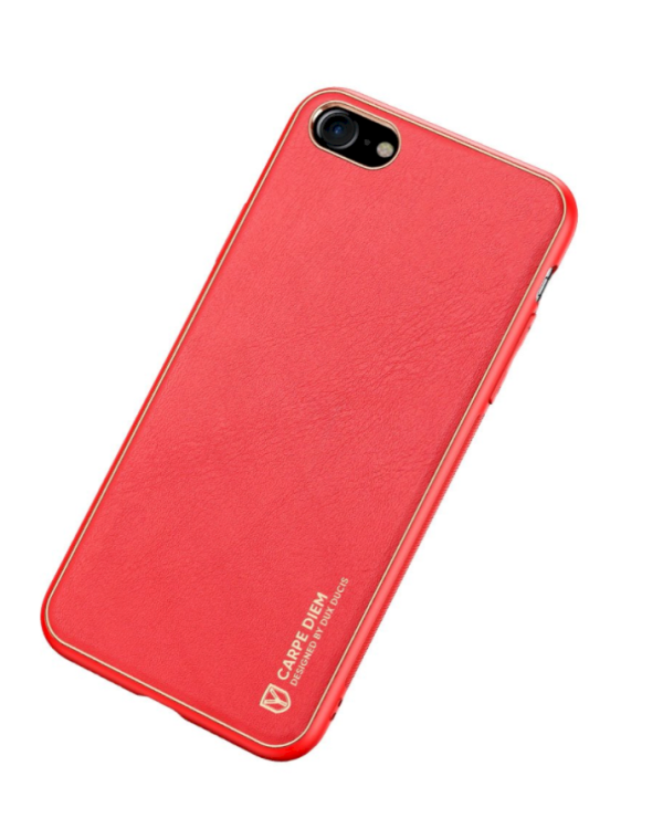 Dux Ducis Yolo Case Прочный чехол из кожи для Apple iPhone 7 / 8 / SE 2020 Красный