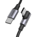 Angle cable USB-C to USB-C UGREEN US334 5A, PD 100W, 1.5m (black)