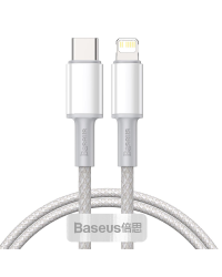 Baseus USB Type C - Lightning cable Power Delivery fast charge 20 W 1 m white (CATLGD-02)
