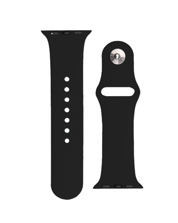 Ремешок для часов Fusion Silicone для Apple Watch 8 | 7 | 6 | 5 | 4 | 3 | 2 | SE (45 | 44 | 42mm) черный