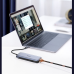 Ugreen multi-functional HUB 9in1 USB Type C - HDMI, DP, VGA, 2 x USB, RJ45 Ethernet, SD | TF card reader, USB Type C PD 100W gray (CM274)