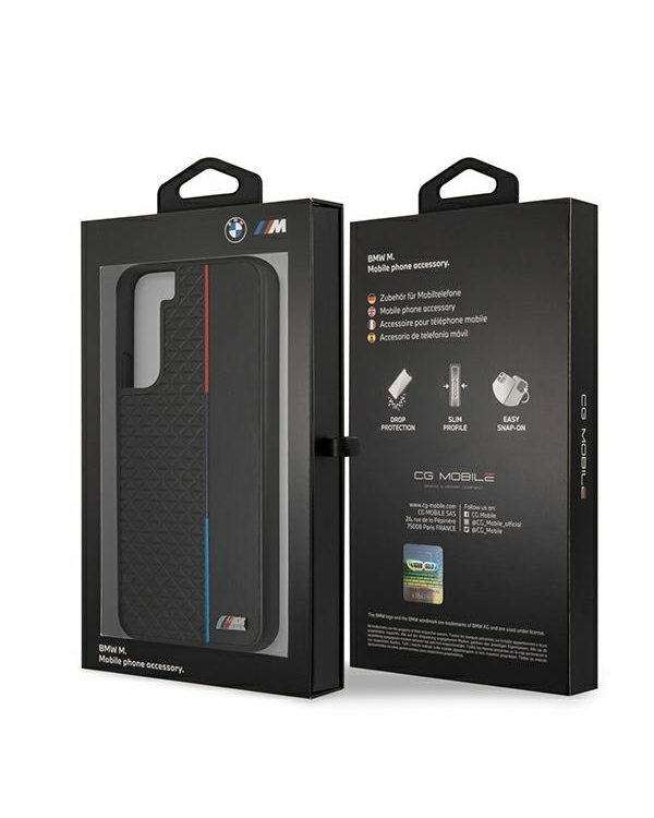 Etui BMW BMHCS22MTRTBK S22+ S906 czarny|black hardcase M Collection Triangles