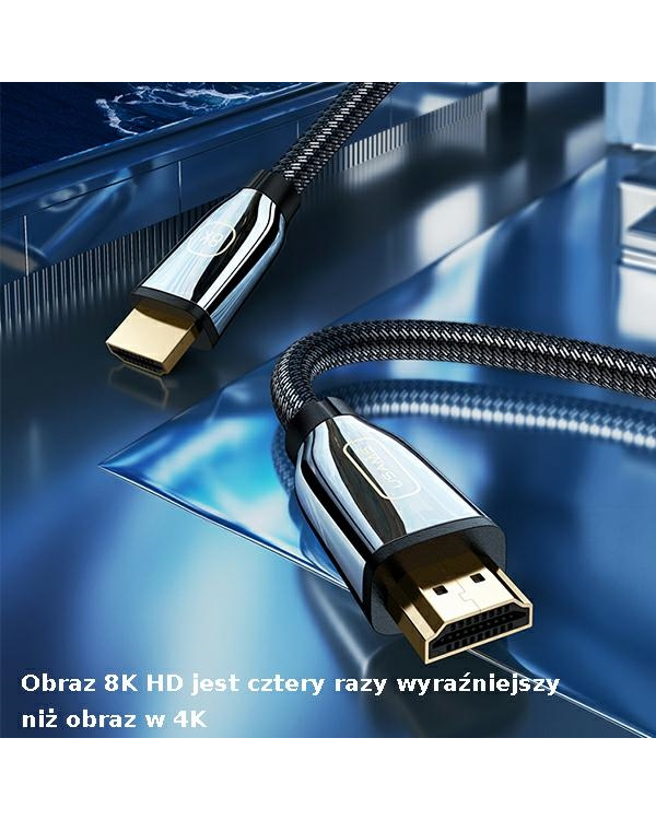 Дополнительное изображение книги «USAMS Kabel HDMI - HDMI 2.1 U67 5m 8K czarny|black Ultra HD SJ499HD01 (US-SJ498)»