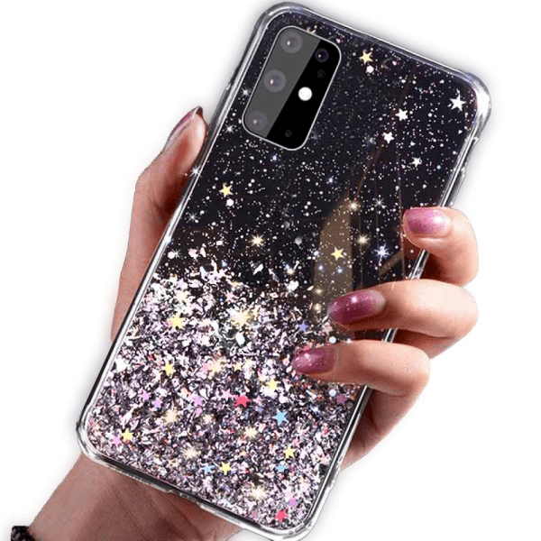 Fusion Glue Glitter Back Case Силиконовый чехол для Xiaomi Redmi Note 9S / 9 Pro / 9 Pro Max Черный