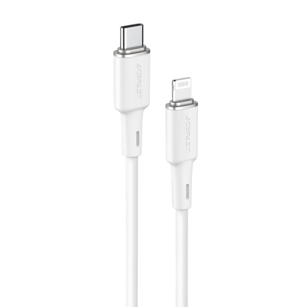 Кабель Acefast MFI USB Type C - Lightning 1.2m, 30W, 3A белый (C2-01 белый) Кабель Acefast MFI USB Type C - Lightning 1.2m, 30W, 3A белый (C2-01 белый)