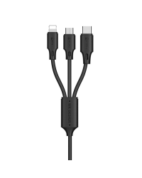 WK Design USB - micro USB / Lightning / USB Typ C Cable 2A 115cm black (WDC-103th black)