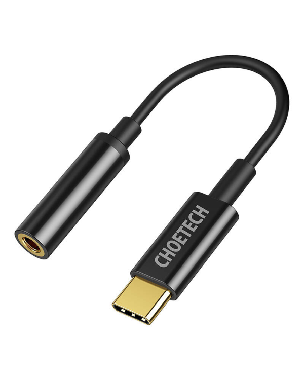 Choetech AUX003 Переходник с USB-C на 3,5-мм аудиоразъем | черный