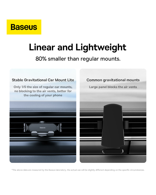 Baseus gravitational Car Phone Holder Lite to Ventilation Grid (black)