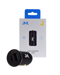 Автомобильное зарядное устройство JML CC-103 Quick Charge 3.0 / PD / USB-C / USB / 3А / 24 Вт черный