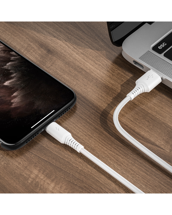 Кабель Borofone BX47 Coolway - USB to Lightning - 2,4A 1 метр белый
