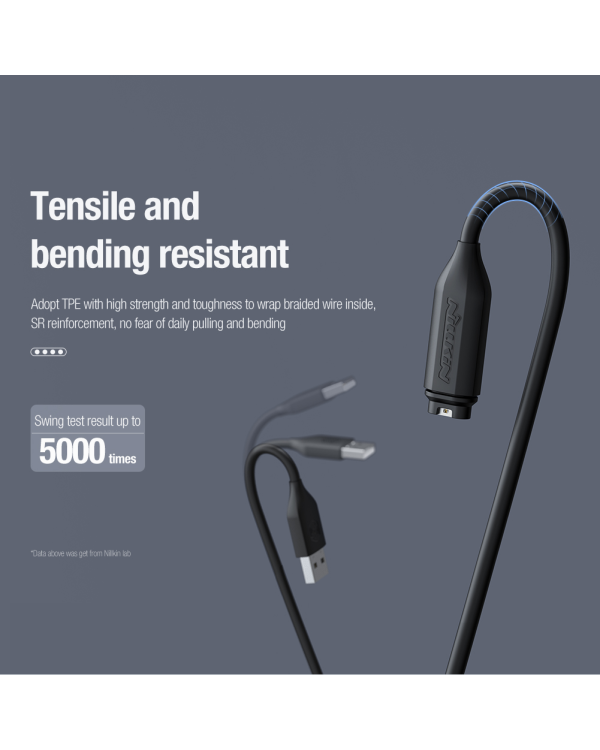 Nillkin USB Data and Charging Cable for Garmin Watch Black