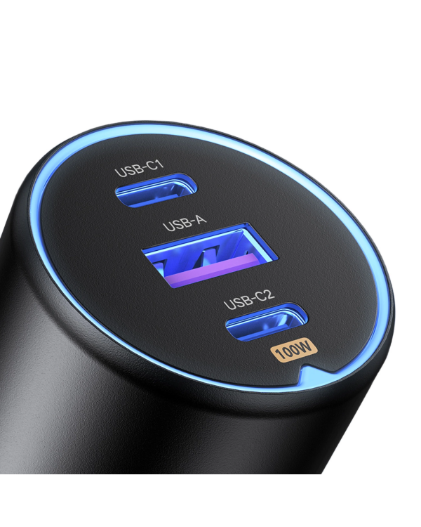 Автомобильное зарядное устройство Ugreen CD293 2x USB-C PD и 1x USB-A 130 Вт - черный