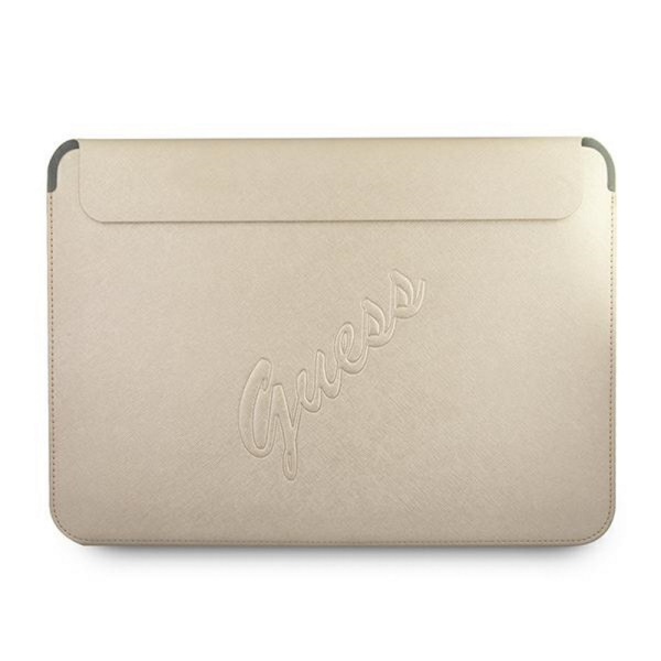 Оригинальный GUESS Laptop Sleeve Saffiano Script GUCS13PUSASLG 13 дюймов золото