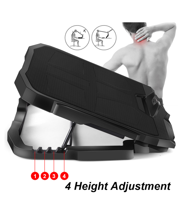 Охлаждающая подставка Platinet PLCP4FB для ноутбуков 15,6'' черная