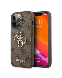 Guess GUHCP13L4GGMBR iPhone 13 Pro hardcase 4G Big Metal Logo коричневый