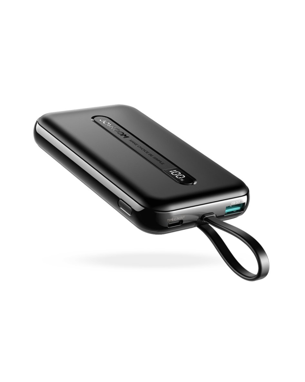 Joyroom Linglong power bank 10000mAh 20W Power Delivery Quick Charge USB | USB Type C | built-in USB Type C cable black (JR-L001 black)