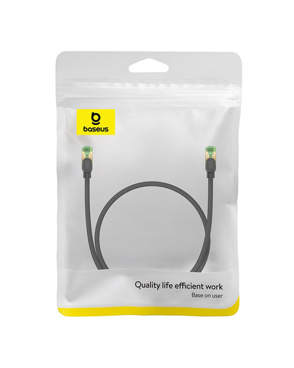 Braided network cable cat.8 Baseus Ethernet RJ45, 40Gbps, 0,5m (black)