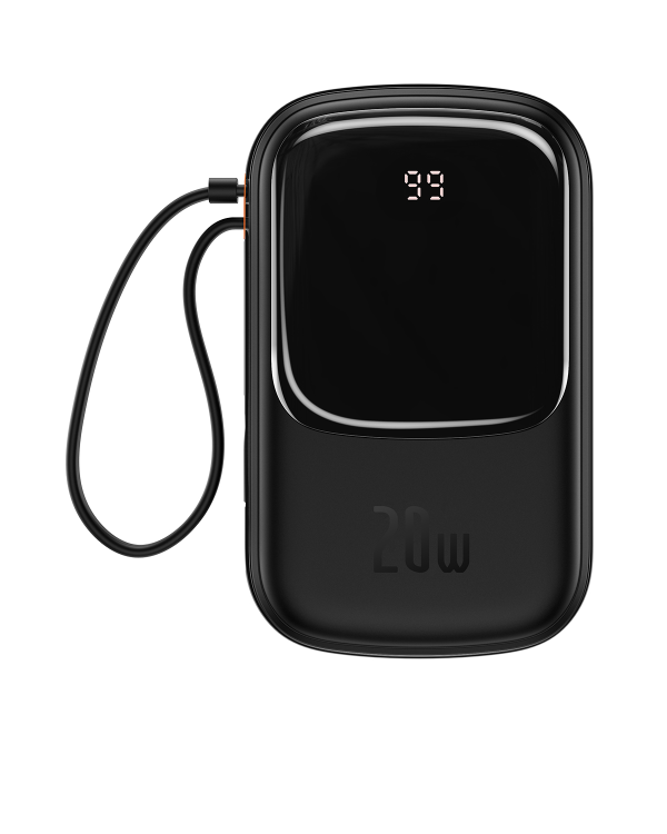 Powerbank Baseus Qpow PRO with cable, 20000mAh, 20W (Black)