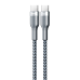REMAX Sury 2 Nylon Braided Wire USB Typ C PD Power Delivery 2.0 100W 20V 5A 1m silver (RC-174c)