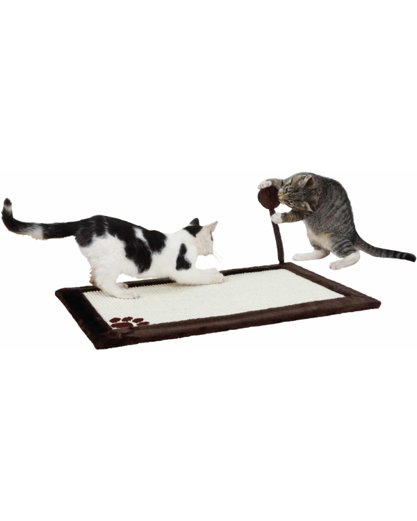 Точилка для ногтей : Trixie Коврик для царапания с плюшевой каймой, 70 × 45 см, темно-коричневый