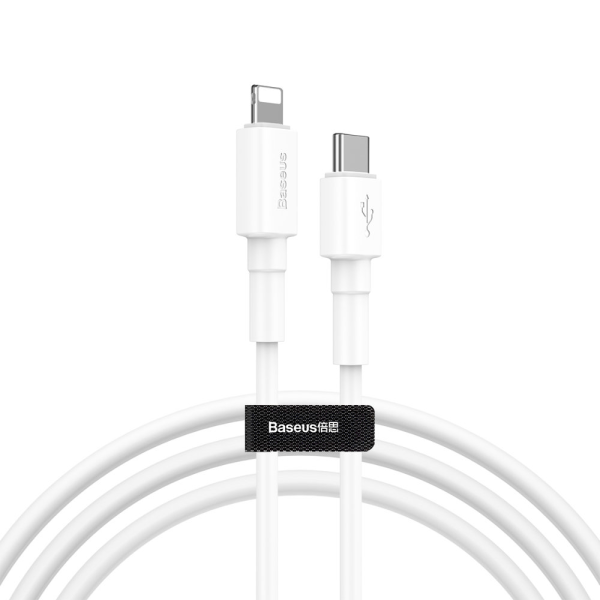 Baseus CATLSW-02 Lightning -> USB-C Провод для Зарядки 18W / PD 2.0 / 100 cm Белый