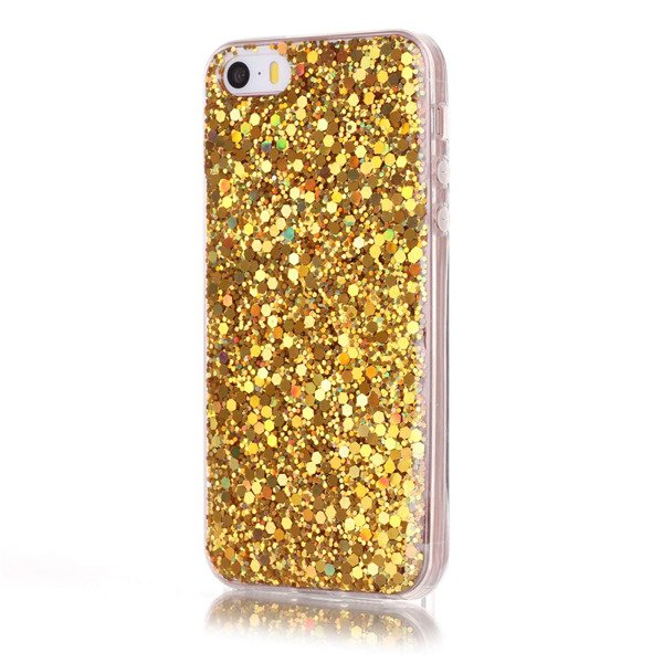 Fusion Gold Sequins Back Case Силиконовый чехол для Apple iPhone X / XS Золотой