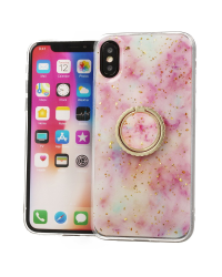 Fusion Marble Ring Back Case Силиконовый чехол для Apple iPhone 7 / 8 / SE 2020 Розовый