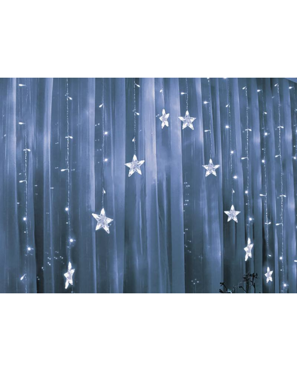 Световой занавес MOON 136 LED| Stars | холодный белый свет