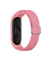 Fusion Braided Cloth ремешок для часов Xiaomi Mi Band 3 / Mi Band 4 / Mi Band 5 / Mi Band 6 розовый