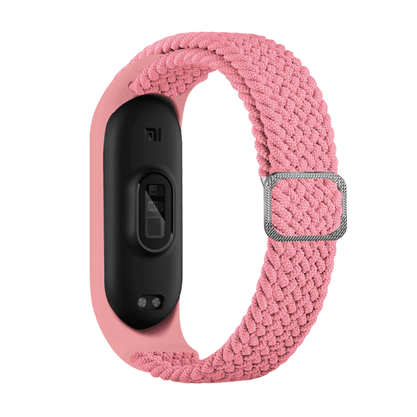 Fusion Braided Cloth ремешок для часов Xiaomi Mi Band 3 / Mi Band 4 / Mi Band 5 / Mi Band 6 розовый