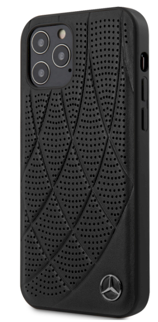 Mercedes MEHCP12MDIQBK Leather Bow Cover Чехол для Apple iPhone 12 / 12 Pro Черный