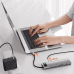 Дополнительное изображение книги «Концентратор 11in1 Baseus Metal Gleam Series, USB-C - 3x USB 3.0 + 2x HDMI + USB-C PD + Ethernet RJ45 + microSD|SD + VGA + AUX»