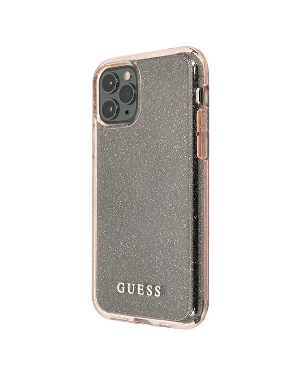 Guess GUHCN58PCGLPI iPhone 11 Pro różowy|pink hard case Glitter