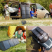 Choetech large foldable solar charger 80W solar photovoltaic USB Type C (Power Delivery) / 2x USB (Quick Charge / 2,4A) (158 x 41 cm) black (SC007)