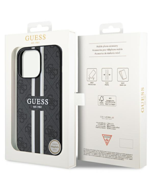 Дополнительное изображение книги «Guess GUHMP13XP4RPSK iPhone 13 Pro Max 6,7" czarny|black hardcase 4G Printed Stripes MagSafe»