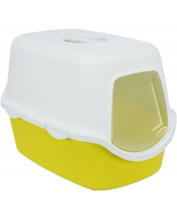 Закрытый лоток для кошачьего туалета : Лоток для кошачьего туалета Trixie Vico, с крышкой, 40 × 40 × 56 см, лайм|белый