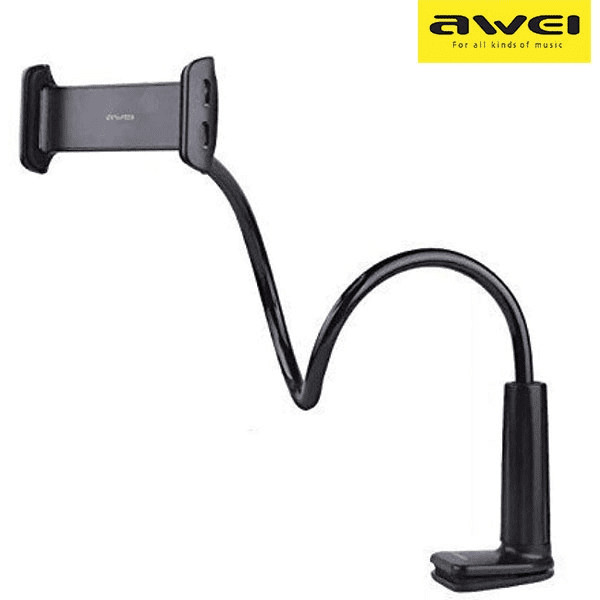 AWEI uchwyt biurkowy X3 4"-10,5" czarny |black długie ramię