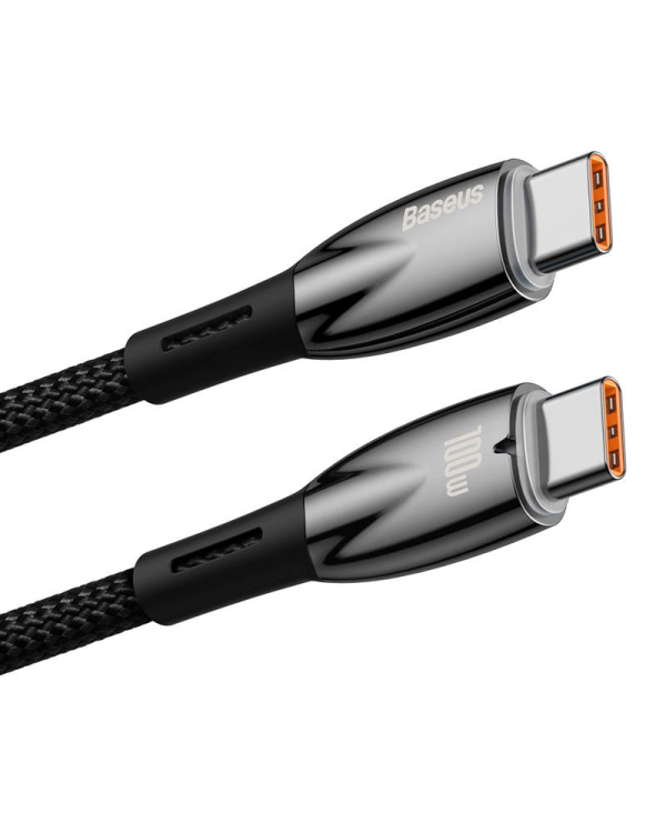 USB-C cable for USB-C Baseus Glimmer Series, 100W, 1m (Black)