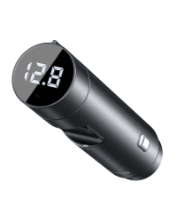 Baseus Energy Column FM Transmiter Bluetooth 5.0 car charger 2x USB 3.1A QC3.0 gray (CDNL000014)