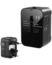 Адаптер зарядного устройства Fusion Великобритания | США | AU | CH | EU | USB 2.1A | (220 В) черный