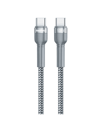 REMAX Jany Series Nylon Braided Wire USB Typ C PD Power Delivery 2.0 100W 20V 5A 1m silver (RC-172)
